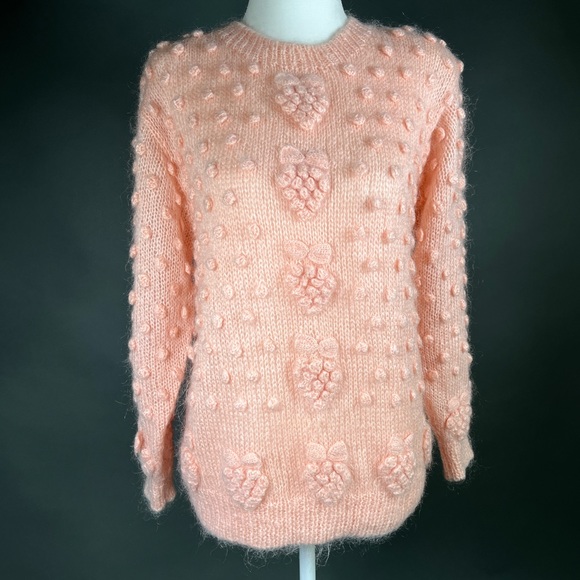 VTG DALLCO’ROMA 🍇 mohair wool sweater grapes wine theme 🍇 🍇 🍇 🍷 - Picture 11 of 11